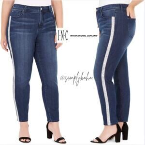 NEW - INC International Concepts Women's Embellished Skinny Jeans PLUS SZ 16/34